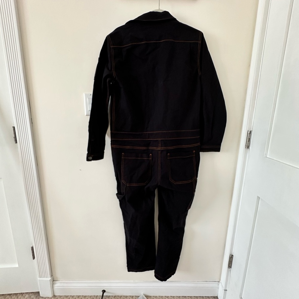 Wildfang Essential Long Sleeve Coveralls Black- Size Large